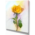 thumbnail image 3 of Design Art - Rose With Green Leaves Painting, 3 of 4