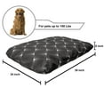 thumbnail image 2 of Lattice Pet Bed, Simple Graphic Composition with Thin Stripes Forming Zig Zag Shapes, Resistant Pad for Dogs and Cats Cushion with Removable Cover, 24" x 39", Charcoal Grey Eggshell, by Ambesonne, 2 of 4