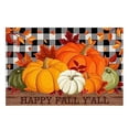 thumbnail image 1 of Giyblacko Carpet Door Mats Entry Way Door Mat Indoor Thanksgiving Welcome Happy Ha Rvest Happy Fall Pumpkin Print Color Block Non Slip Funny Rugs, 1 of 1
