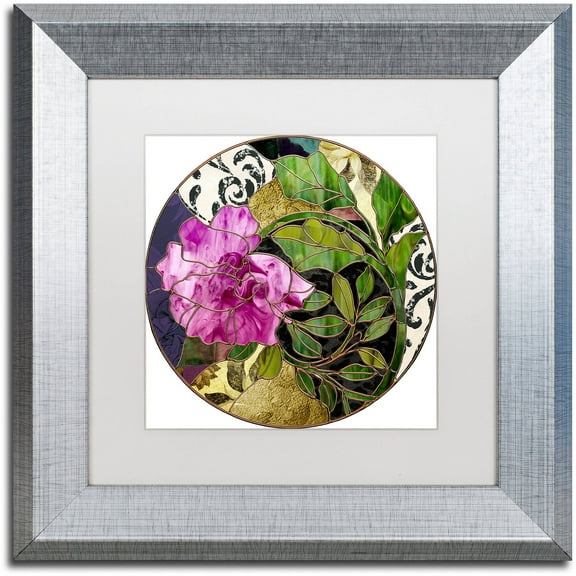 Trademark Fine Art "Glassberry II" Canvas Art by Color Bakery White Matte, Silver Frame