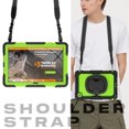 thumbnail image 7 of for Lenovo Tab 10.1/ Tab K10C Case 10.1 inch 2025, 360 Rotating Shockproof Cover with Stand, Handle, Shoulder Strap, Lime Panel, 7 of 7