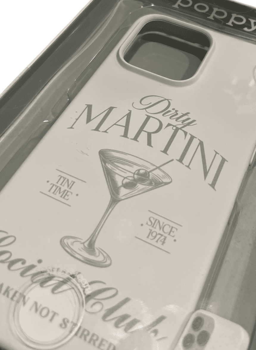 xo poppy phone case for iphone 15 Pro Max, Dirty Martini, magsafe