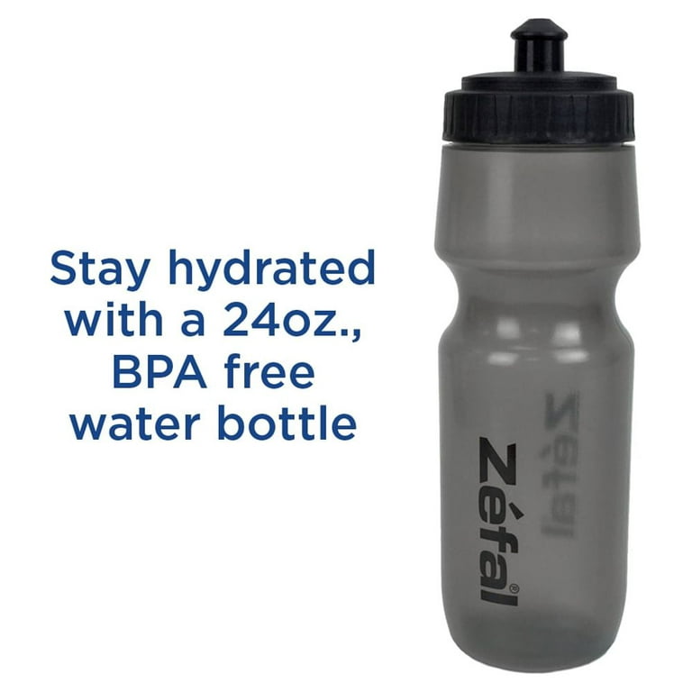 2-Pack Zefal Magnum 33oz 975ml Clear Bike Water Bottles BPA Free Dishwasher  Safe