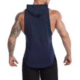 thumbnail image 3 of Bcfgryg Mens Loose Sleeveless Gym Wear Hooded Basketball Vest Vest for Men, 3 of 5