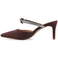 thumbnail image 3 of Journee Womens Lunna Mules Mid Stiletto Pointed Toe Evening Pumps, Widths Available, 3 of 10