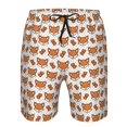 thumbnail image 3 of Rocae Cute Heart Fox Cartoon for Men's Beach Shorts Casual Elastic Waist Drawstring Summer Beach Shorts,S-3XL-X-Large, 3 of 6