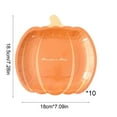 thumbnail image 2 of Pumpkin Paper Plates, Thanksgiving Party Plates, Cute Disposable Halloween Dessert Plates For Festivals, Orange Color, 10 Pieces, 7 Inch Size, Sturdy Paper Tableware, 2 of 6