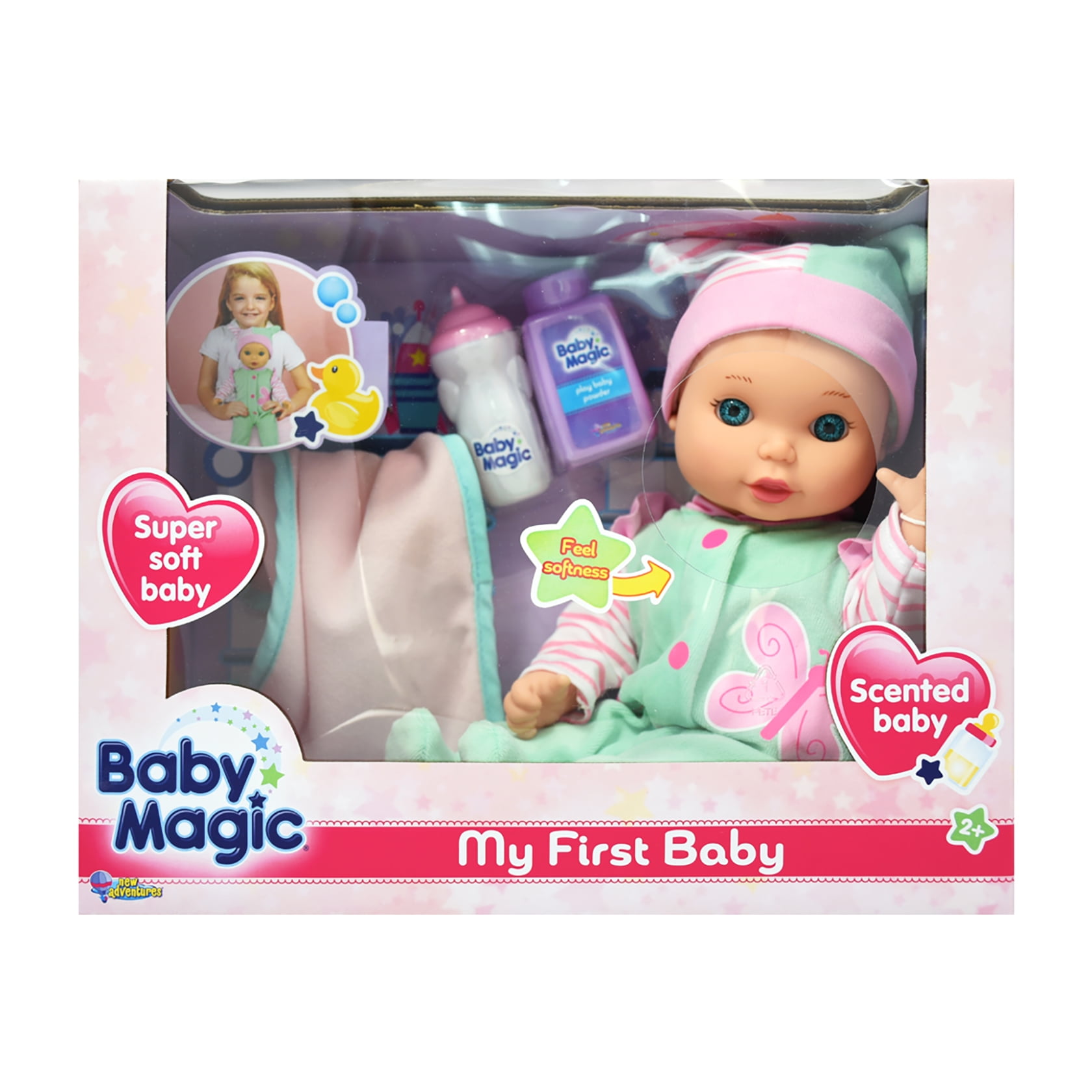 12" Baby Doll With Feeding Bottle & Accessories Sounds Girls Boys Toy Xmas Gift 