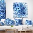 thumbnail image 4 of Designart Dark Blue Flower Pattern Design - Floral Throw Pillow - 18x18, 4 of 5