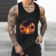 thumbnail image 5 of Camisetas de Tanque de los Hombres Tanque de los Hombres Incolor Gradiente de Impresión Cuello Redondo Correa Delgada Fuga Atrás Regular Casual Deportes Blusas de Tanque, 5 of 5