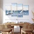 thumbnail image 3 of Elephant Stock Blue Water Adventure I Wall Art - Horizontal Multi Panel Canvas - Living Room Wall Decor - Nautical Multi Panel - Blue And White Decor By Patricia Pinto - 68" x 42", 3 of 8
