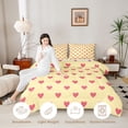thumbnail image 3 of Manfei Classic Plaid King Size Comforter Sets,Lovely Heart Comforters King Size,Yellow Pink,Pink Reversible,3 Pieces,1 Comforter and 2 Pillowcases,3 Pieces,1 Comforter and 2 Pillowcases, 3 of 7