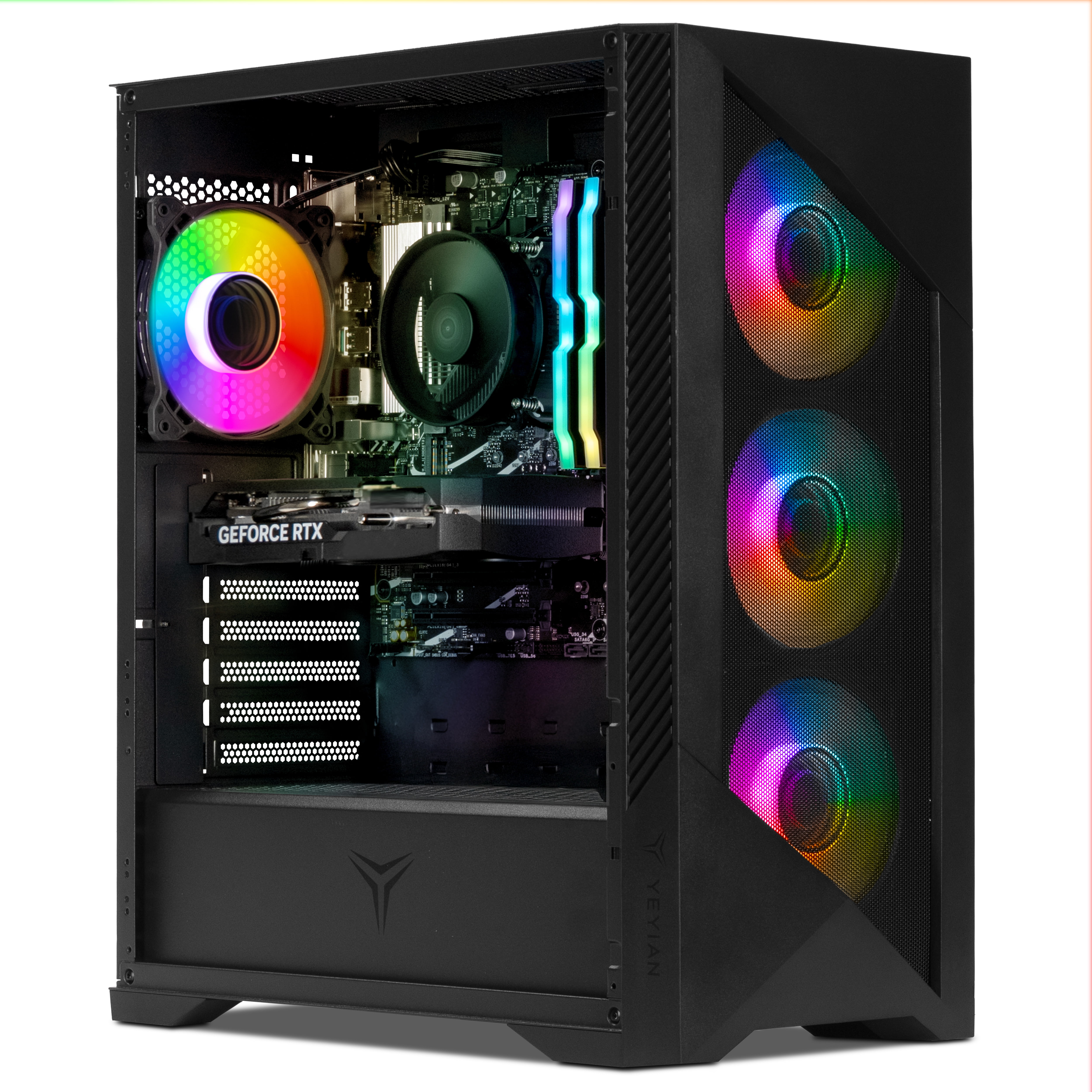 YEYIAN Gaming PC. Intel Core i7	14700F, NVIDIA RTX 5060, 1TB NVMe, 32Gb DDR5, 650W 80+ GOLD, Windows 11 Home. Model YPI-ED47F0C-5601U