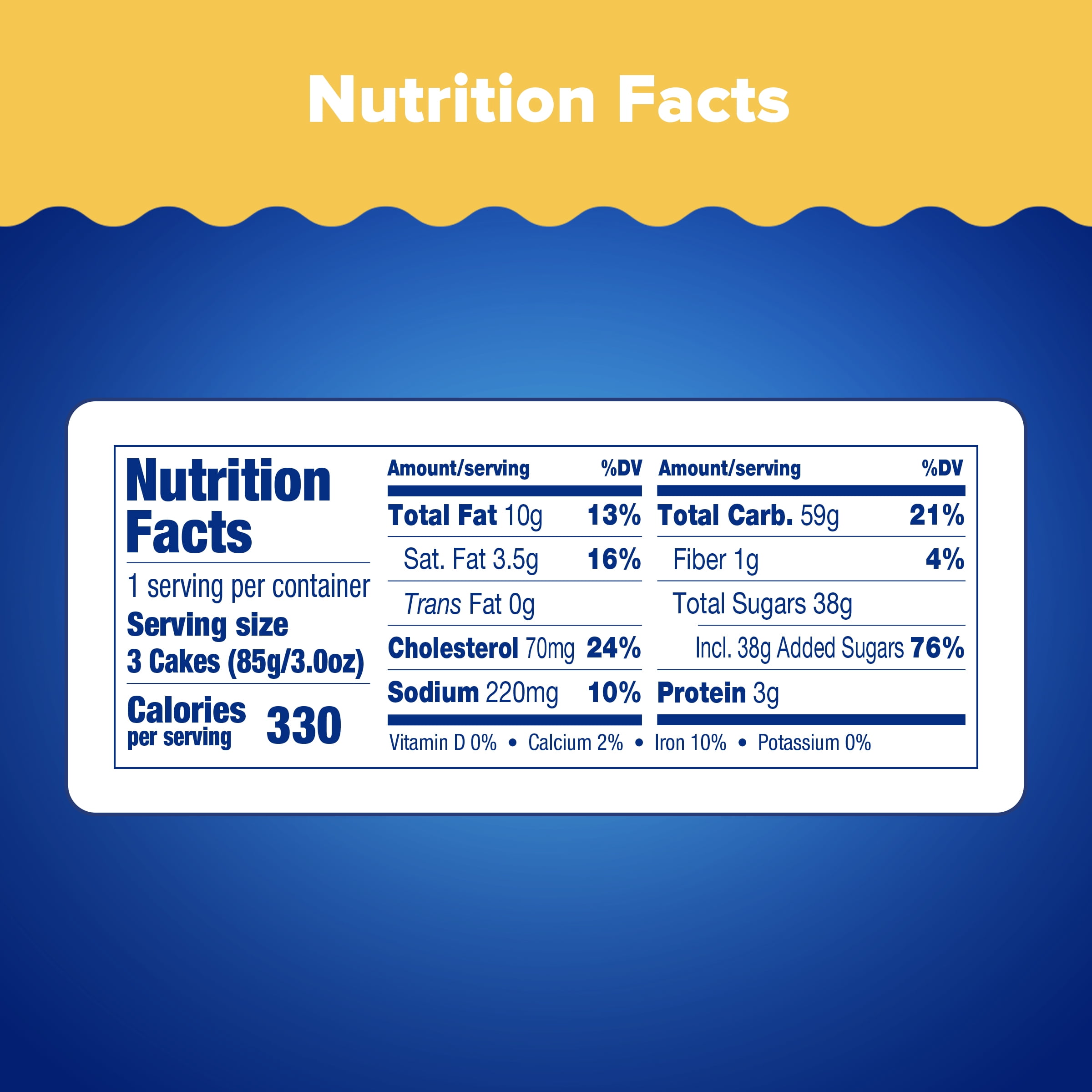Tastykake Butterscotch Krimpets, Sponge Cakes with Butterscotch Flavored Icing, 3 oz, 3 Count