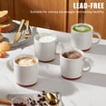 thumbnail image 5 of Vesteel Coffee Mugs Set of 4, 12oz Ceramic Coffee Cup with Handle, Modern Stoneware Mugs for Latte, Cappuccino, Cocoa, Dishwasher & Microwave Safe, Speckled White, 5 of 8
