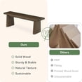 thumbnail image 6 of Tribesigns Solid Wood Bench, 55-Inch Rustic Entryway Bench, End of Bed Bench, Dining Kitchen Benches, Shoe Bench for Mudroom, Easy Assembly, 6 of 6