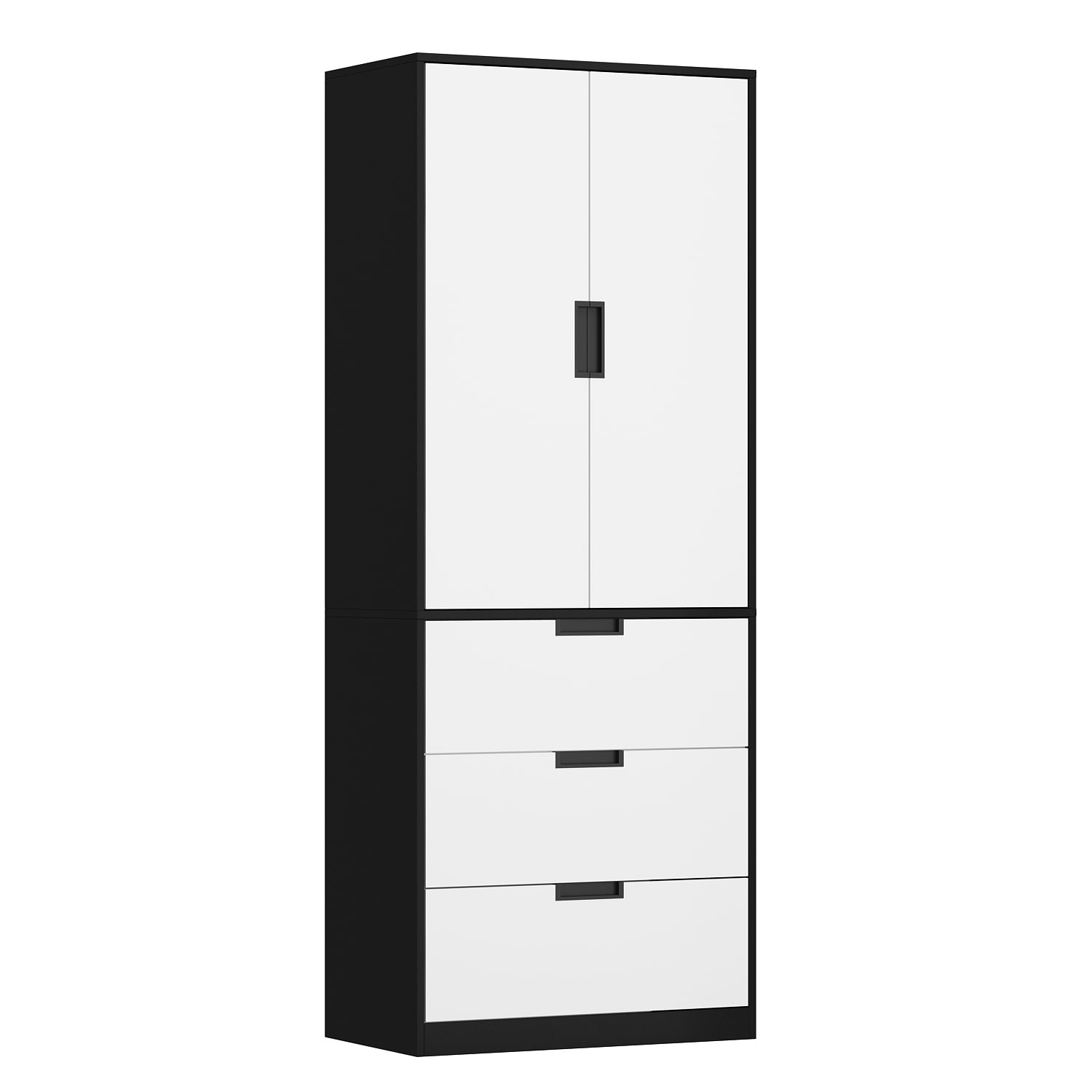 FUFU&GAGA 2Door Wardrobe Armoire Closet with Telescopic