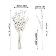 thumbnail image 2 of White Glitter Faux Berry Stems with Beaded Design, 15.7 Inch Artificial Christmas Picks for Tree and Vase Decoration, 2 of 4