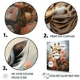 thumbnail image 3 of Designart "Giraffe Portrait: Cute And Floral" Animals Giraffe Canvas Prints, 3 of 7