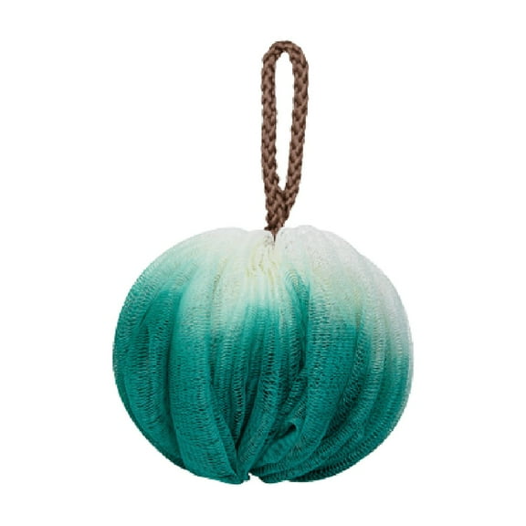 Trianu Bath Shower Loofah Sponge Pouf Body Wash Scrubber for Man and Woman, Green