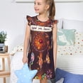 thumbnail image 4 of Vsdgher Belle Attrape-Rêves1 pour Filles Chemises de Nuit Manches Courtes à Volants Robe de Nuit Vêtements de Nuit Pyjamas pour Fête Pyjama-Petit, 4 of 6