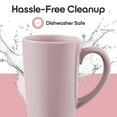 thumbnail image 6 of Omniware Teaz Cafe 18 oz Classic Mug, Set of 4 - Vintage-Inspired Stoneware Coffee Cups, Retro Diner Aesthetic, Rustic Drinkware, Dishwasher Safe, Ideal for Tea or Espresso (Pink), 6 of 7