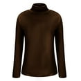 thumbnail image 5 of Fanxing Turtleneck Tops for Women Women's Turtleneck Shirts Ribbed Pullover Sweater Underscrub Long Sleeves Tops Lightweight Thermal Underwear Blouse, 5 of 6