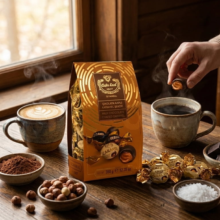 Sekerci Cafer Erol Turkish Milk Chocolate Coated Caramel Candy