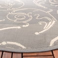thumbnail image 3 of Safavieh Courtyard Daniel Oriental Indoor/Outdoor Area Rug, Gray/Natural, 6'7" x 6'7" Round, 3 of 8