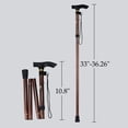 thumbnail image 2 of Baitaihem Foldable Walking Cane Stay Steady and Stylish Collapsible Walking Stick with Adjustable Height for Women/Men/Seniors,Brown, 2 of 5