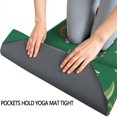 thumbnail image 3 of Green Crocodile Rainbow Pattern Hot Yoga Mat Towel Non Slip for Hot Yoga - Quick-Drying Yoga Mat Cover with 4 Corner Pockets with Travel Bag - Hot Yoga Towel Non Slip 70"x26", 3 of 6