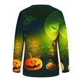 thumbnail image 5 of Qiopertar Mode Femmes Décontracté Imprimé Col Rond Manches Longues Blouse T-Shirt Pull Tops Offres de la Semaine Liquidation à Moins de 5$ jusqu'à 90 % de Réduction, 5 of 5