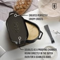 thumbnail image 3 of Dutch Oven, Black, 3.4 Qt, Enameled Cast Iron, Dishwasher Safe, for Baking Bread, Cooking, Roasting, 3 of 7