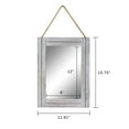 thumbnail image 7 of Arikago 12 x 16 in Wall Decorative Mirror, Rustic Wood Frame Rectangular Mirror with Hanging Rope for Entryway, Bedroom, Guest Bathroom, Living Room, Bedroom - Grey, 7 of 7