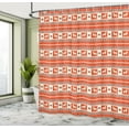 thumbnail image 5 of Ambesonne Ethnic Shower Curtain, Llama and Folk Motif Pattern, 69"Wx70"L, Burnt Sienna Brown, 5 of 5