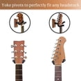 thumbnail image 4 of Soporte de pared para guitarra Onmiwod, 2 unidades, madera de nogal negro, en forma de U, 4 of 9