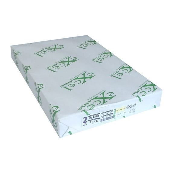 Excel One™ Carbonless 2-Part Reverse Paper (Canary/White), 11" x 17" (231584) - One (1) Ream (250 Sets)