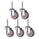 thumbnail image 2 of Ruedas para cuna de 5 piezas, para muebles suaves de primera calidad, ruedas universales silenciosas 5 cm de diámetro Zulema Rueda de cuna, 2 of 8