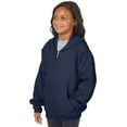 thumbnail image 4 of Hanes EcoSmart Kids' Full-Zip Hooded Jacket Navy L, 4 of 4