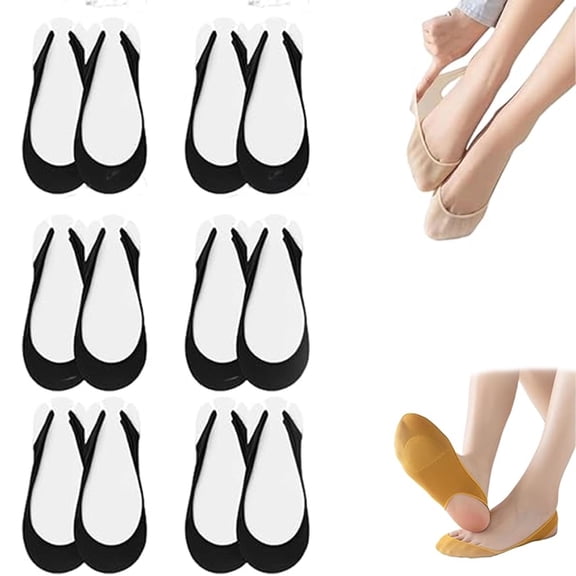 Women's Ice Silk No Show Ultra, Cooling Breathable & Non-Slip Invisible Liners for Flats, Loafers and Low-Cut Shoes