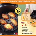 thumbnail image 5 of 100pcs Air Fryer Paper Liner Non-stick Disposable Water Proof Square Baking Paper For Air Fryer, 5 of 5