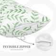 thumbnail image 5 of YFYANG Super Soft Rectangular Plush Cushion Cover (Without Pillow Insert), Leaves Pattern Texture Comfort and Non-Pilling Hidden Zip Bedroom Sofa Pillowcases, 16"x24", 5 of 9