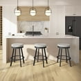 thumbnail image 3 of Amisco Swice 26 in. Swivel Counter Stool - Light Grey Polyester / Black Metal, 3 of 5