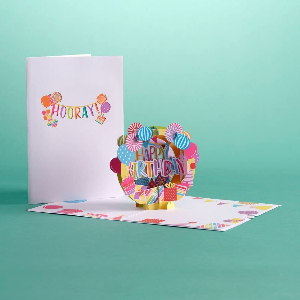 Buy Lovepop Happy Birthday Hooray Pop Up 3D Greeting Card, 5 x 7