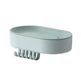 thumbnail image 1 of Billuyoard Jabonera de baño, soporte de caja de jabón de baño montado en la pared con gancho, estante de almacenamiento de esponja, plástico para Juegos de accesorios de baño Verde Billuyoard HA003097-01, 1 of 6