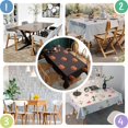 thumbnail image 4 of Black Halloween Pumpkins Rectangle Tablecloth 60"x84",Waterproof Polyester Rectangle Table Cloth, Wipeable Spillproof Polyester Tablecloth for Dining, Camping, Indoor and Outdoor, 4 of 5