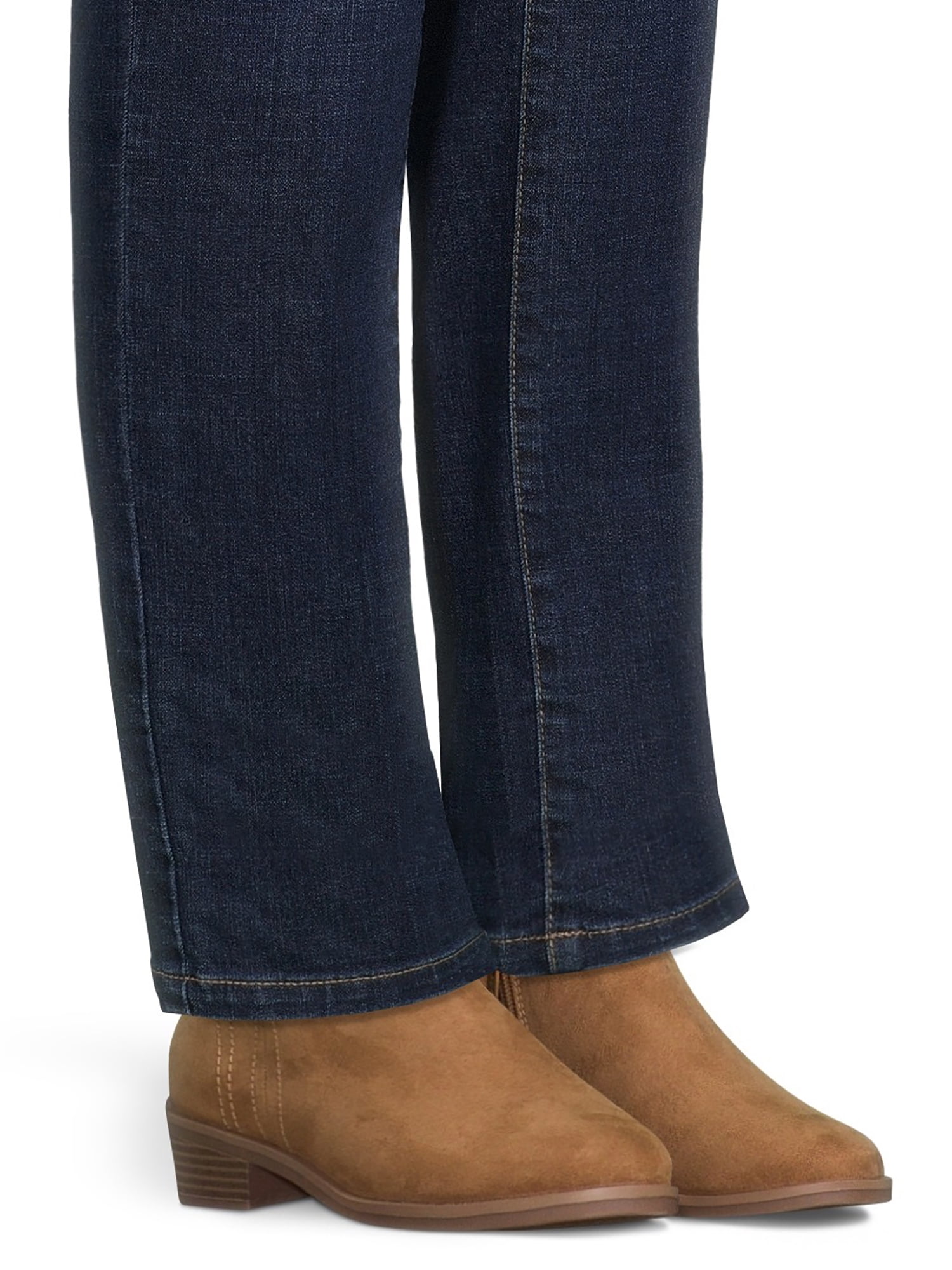 Time and Tru Women's Faux Suede Ankle Boots, Wide Width Available