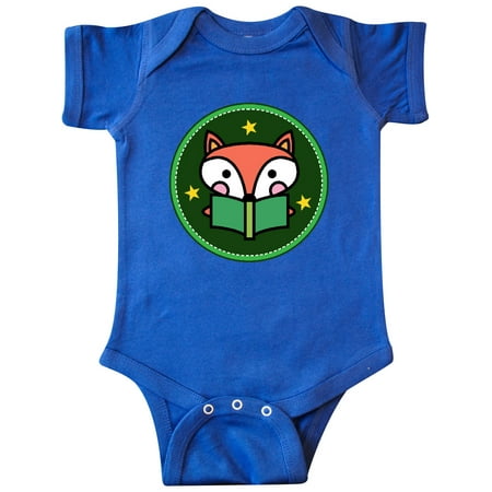 

Inktastic Reading Gift Fox with Book Gift Baby Boy or Baby Girl Bodysuit