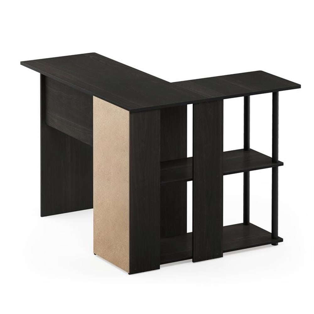 Furinno Abbott L-Shape Writing/Laptop Desk with Bookshelf
