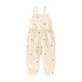 thumbnail image 3 of Kid Girls Jumpsuit, Flower Print Spaghetti Straps Romper Clothes for Daily Casual, 3 of 10